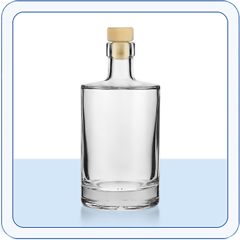 Стаклено шише од плута со волумен од 500 ml на бела позадина