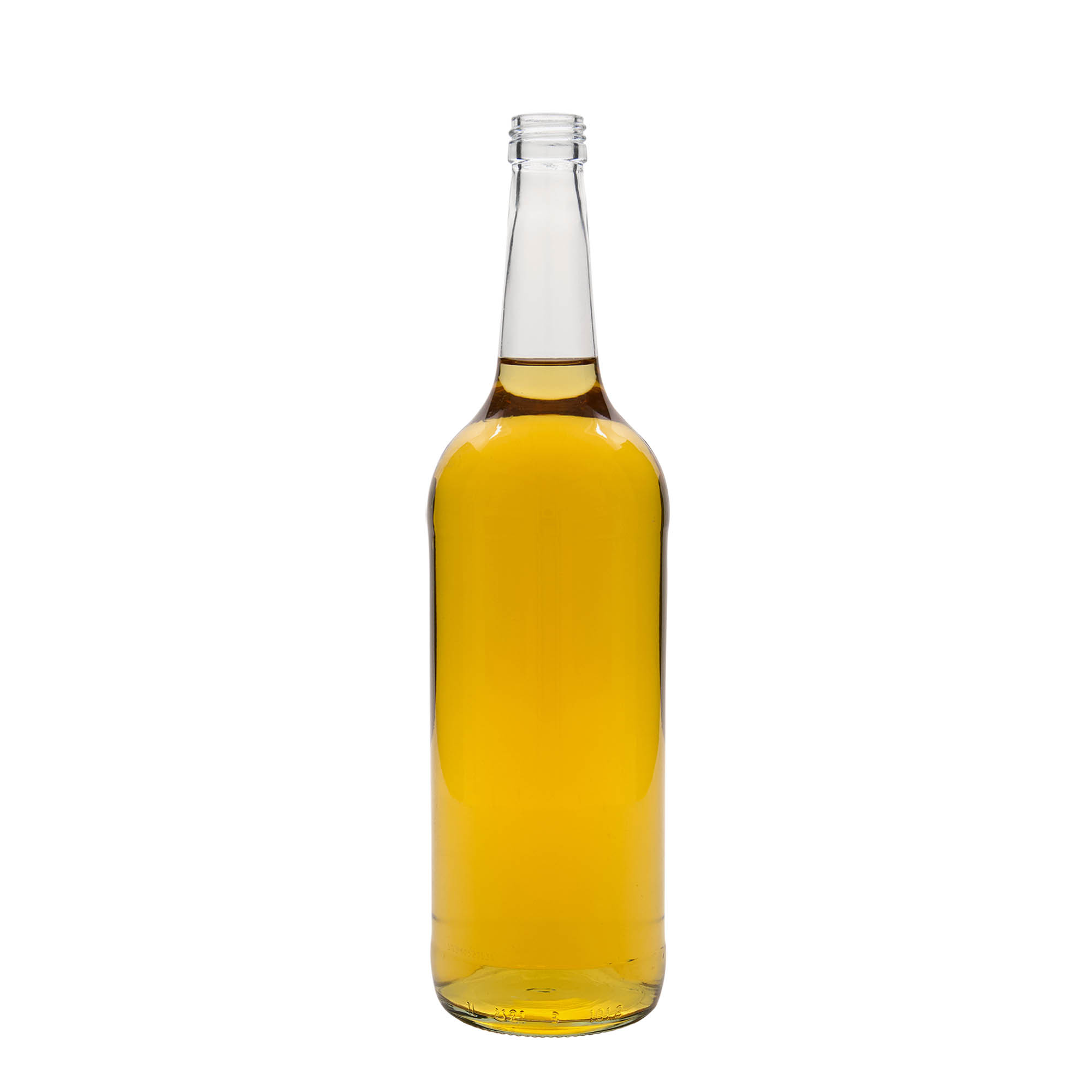 1.000 ml стаклена шише со прав врат, отвор: PP 28