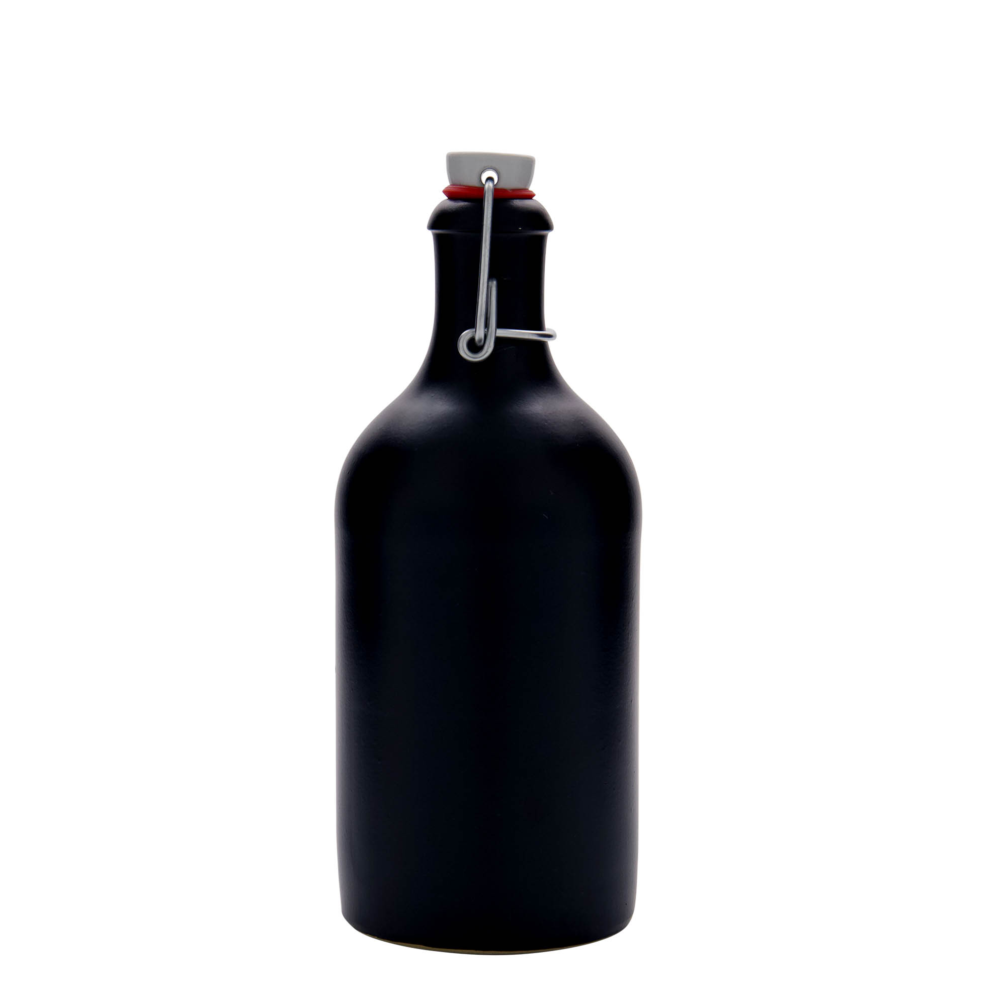 500 ml керамичка џезва, камена глазура, црна, отвор: затворач со шарка