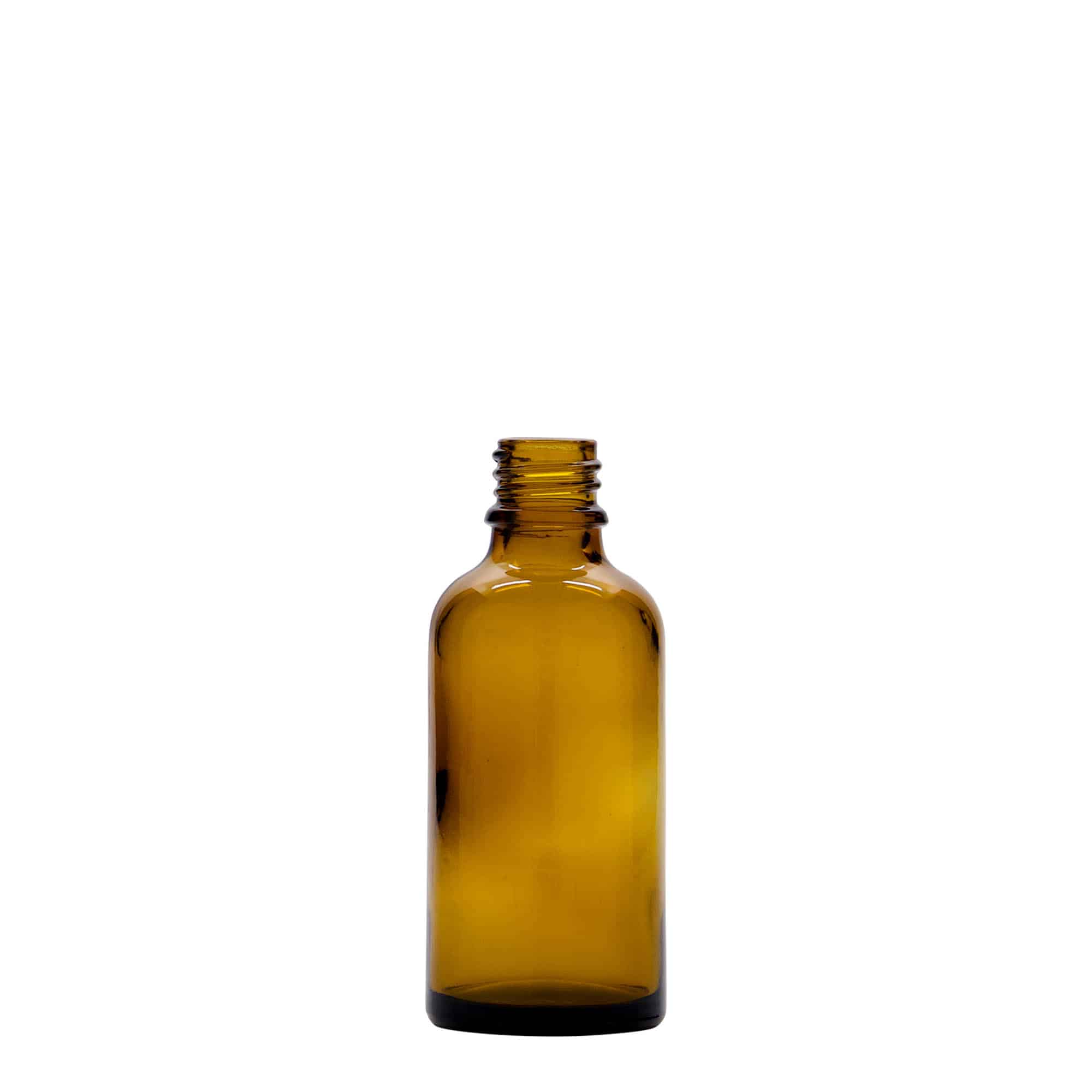 50 ml медицинска шишенце со пумпа за лосион, стакло, кафеава, отворање: DIN 18