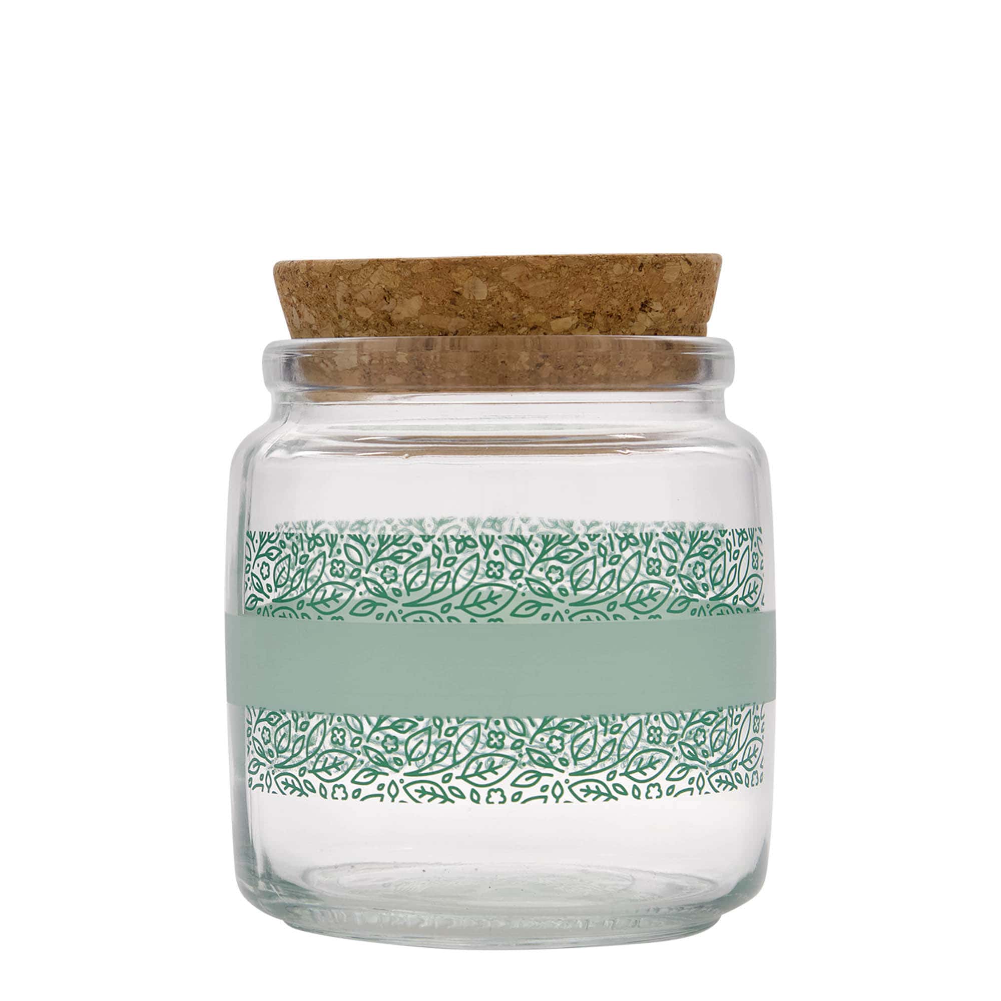 750 ml стаклено шише со чеп 'Giara', мотив: Naturalmente verde, отворање: чеп