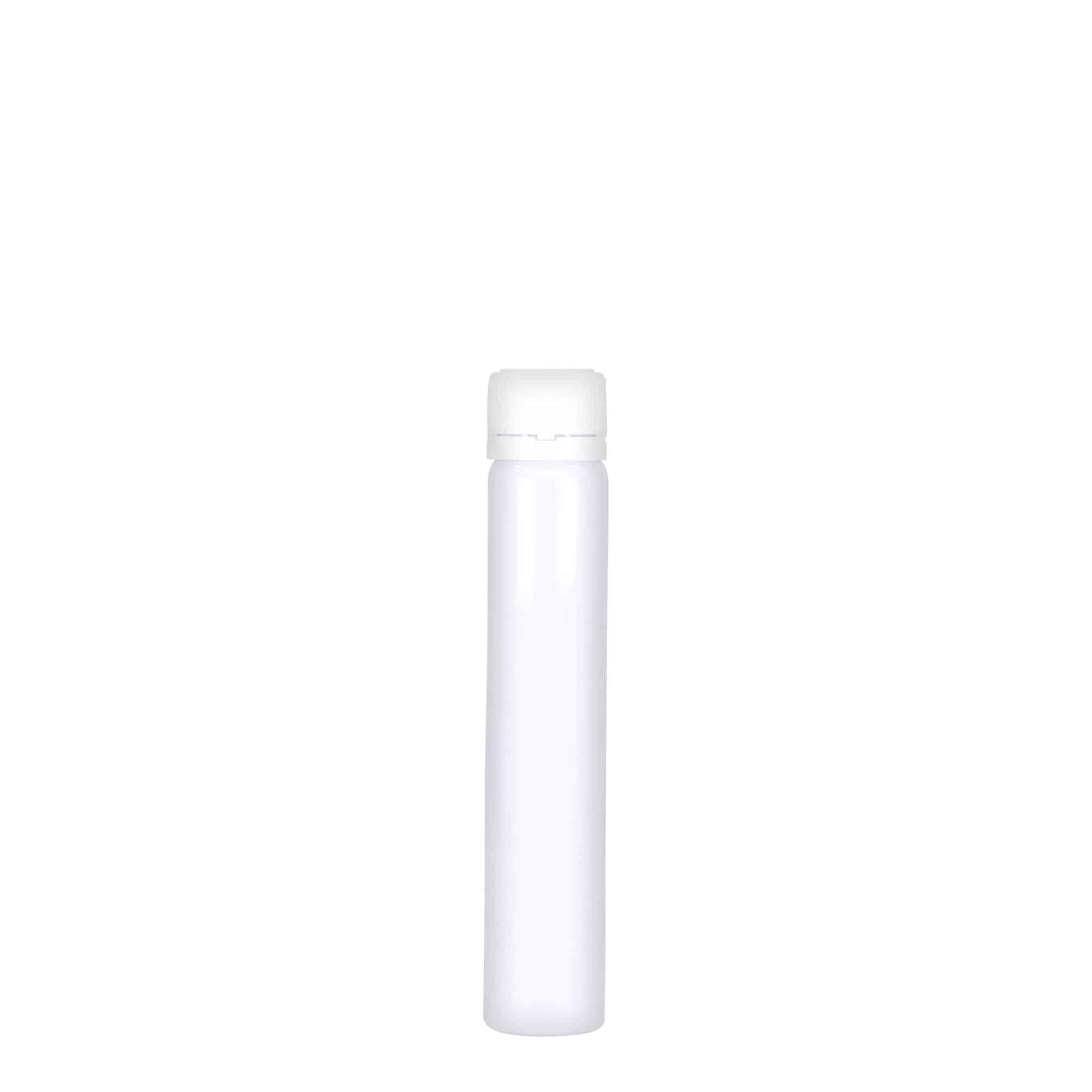 25 ml PET-цевчиња, пластика, бела, отворање: навојна капа