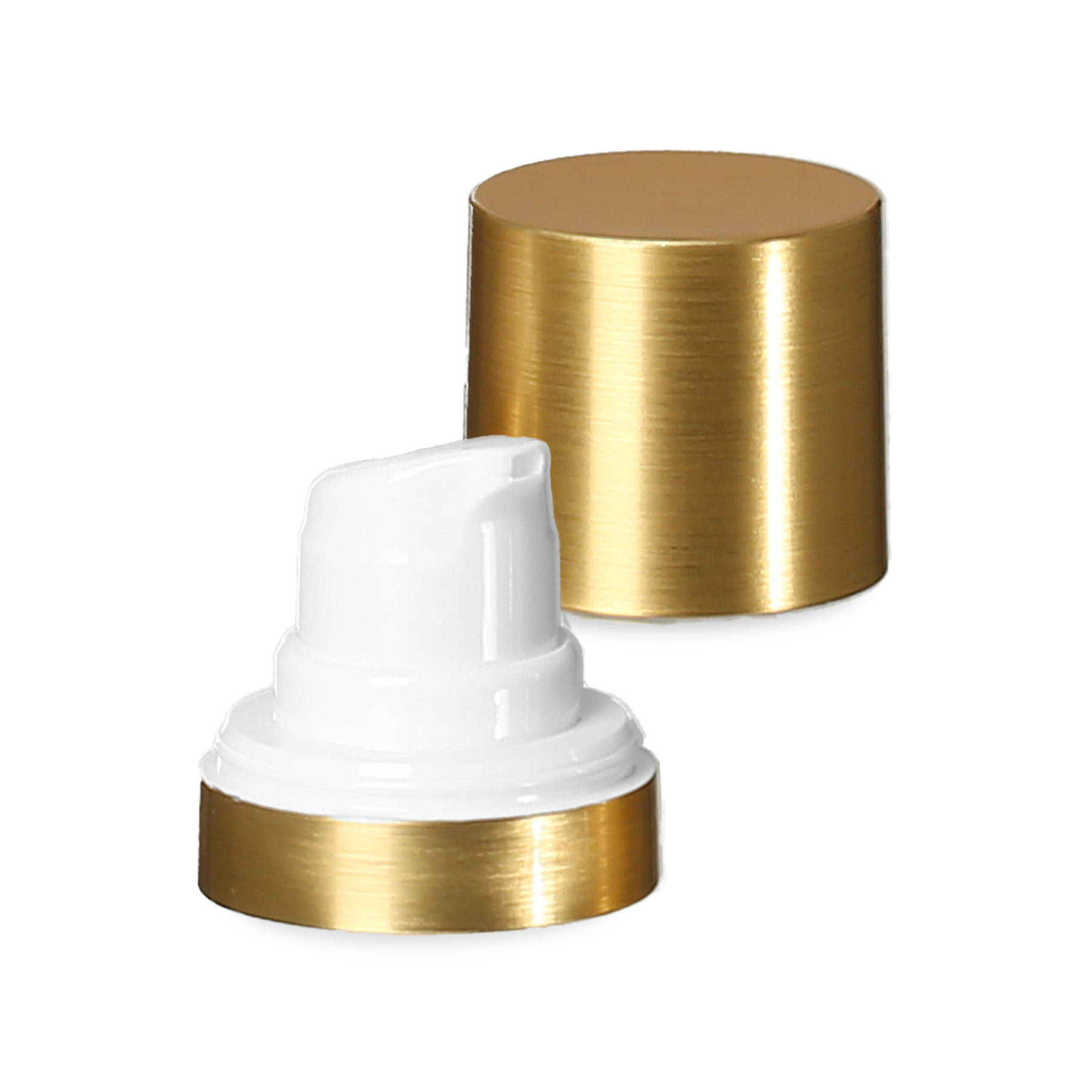 Airless глава Micro Goldrand + бела, сјајна капа за вметнување
