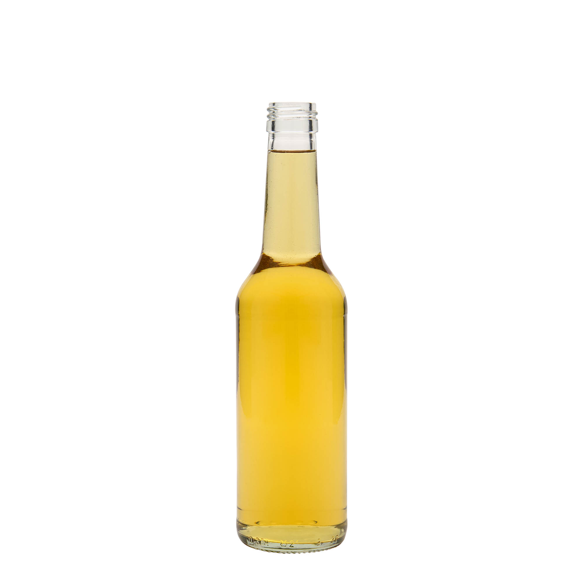 350 ml стаклена шише со прав врат, отворање: PP 28
