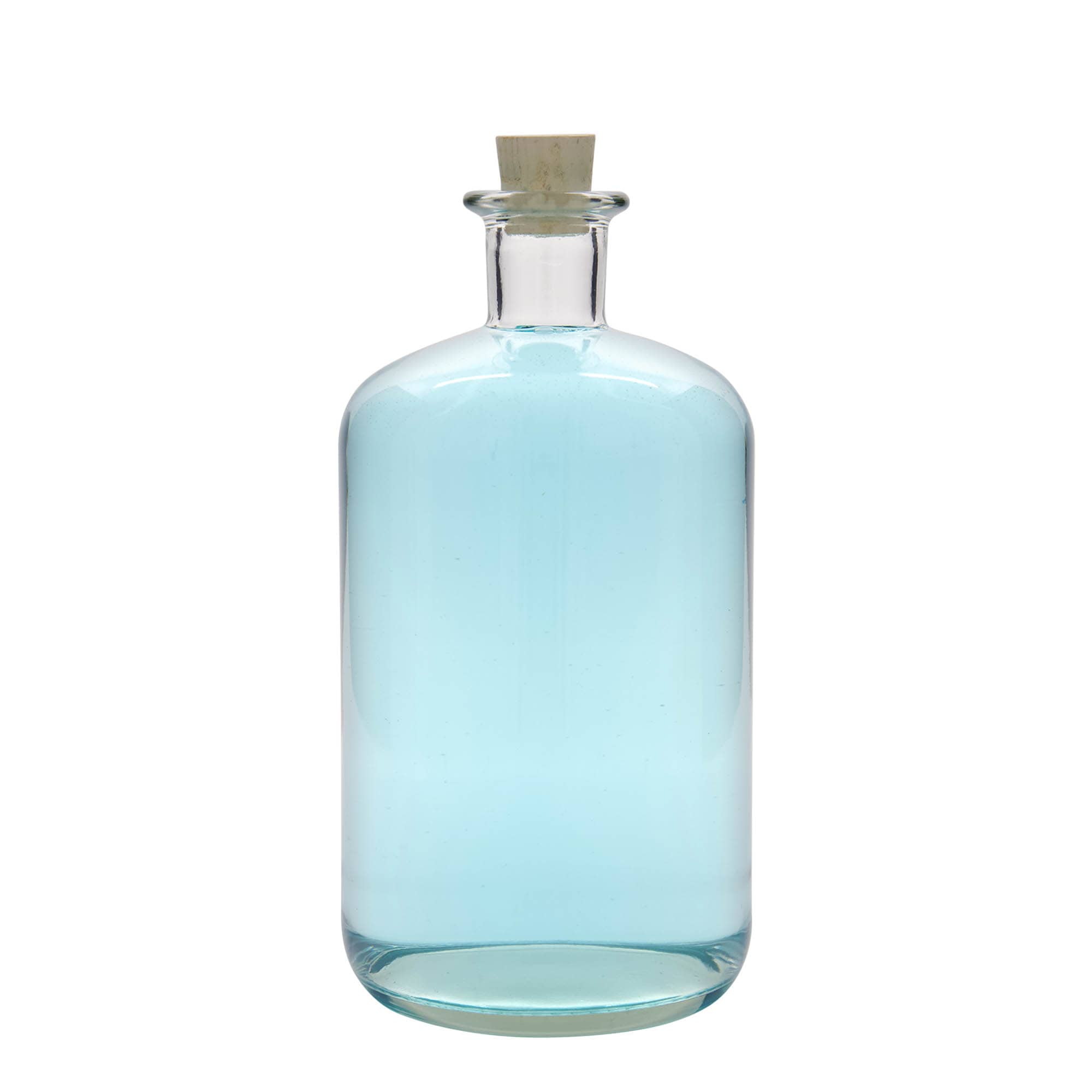 1.500 ml стаклена апотекарска шише, отвор: корк