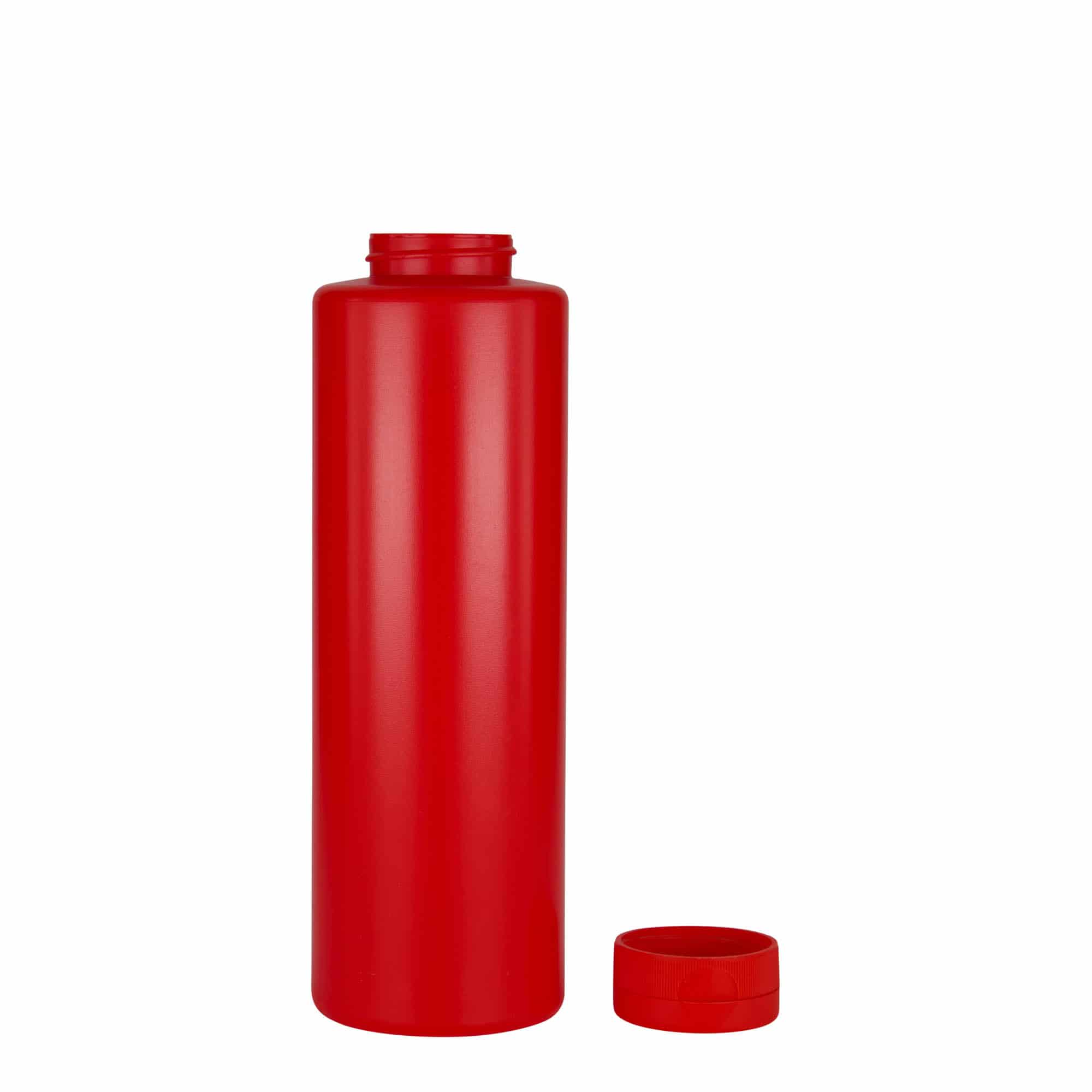 500 мл шише за сос, LDPE-пластика, црвена, отворање: 38/400