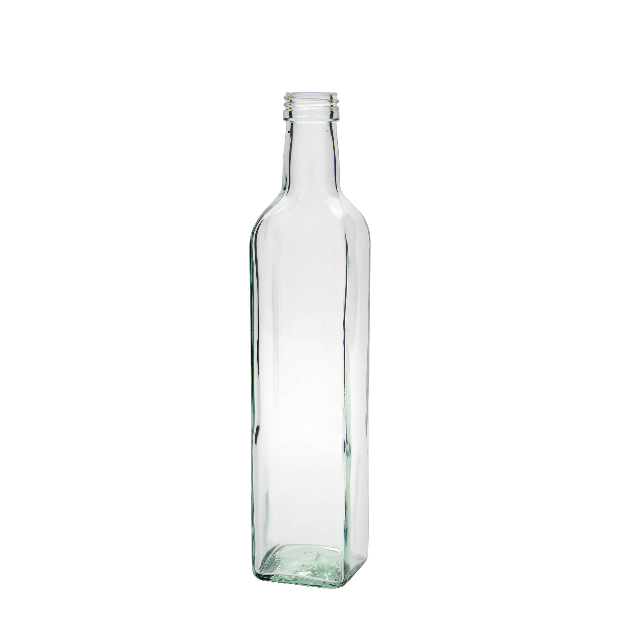 500 ml стаклена шише „Marasca“, квадратна, отвор: PP 31,5