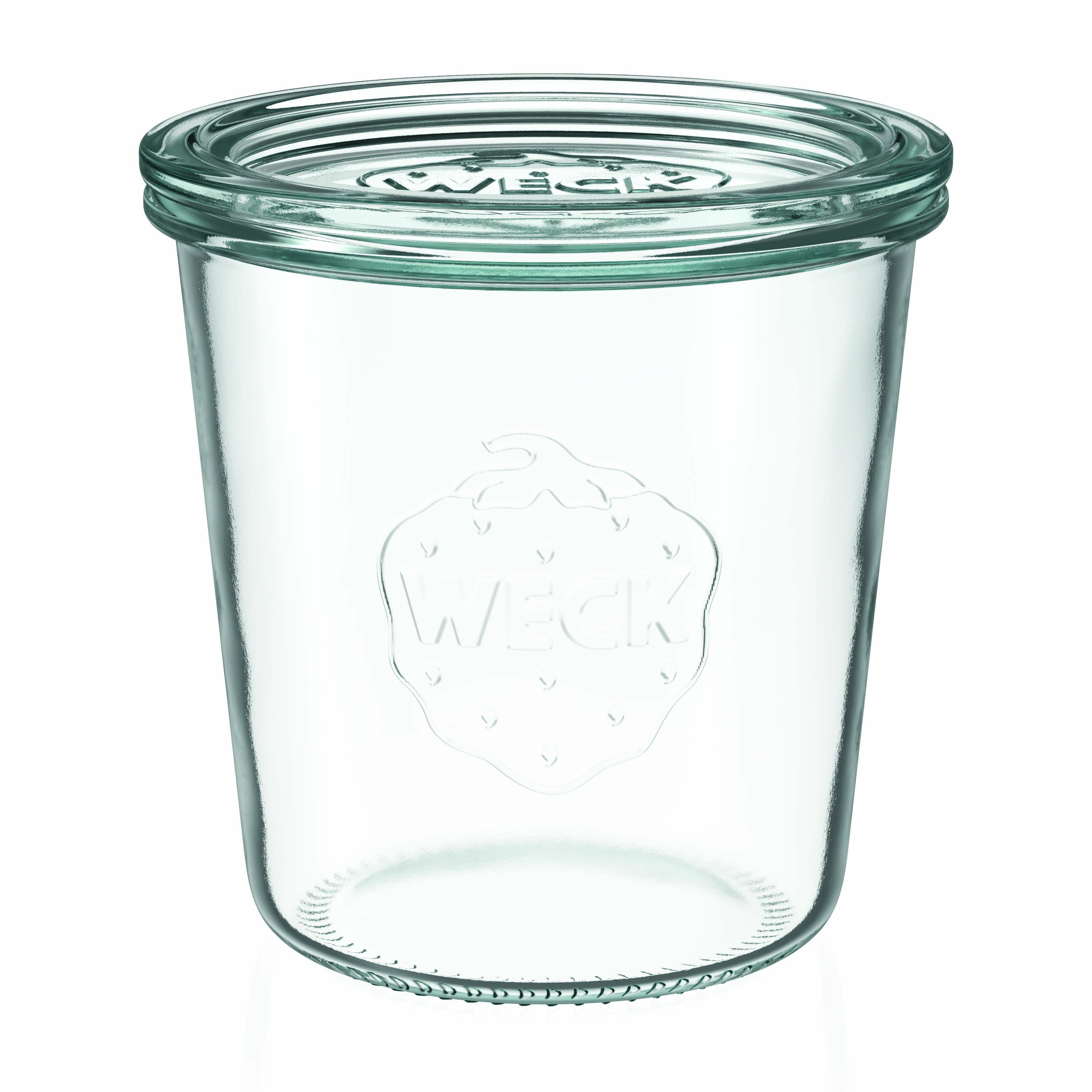 6x 580 ml WECK-стаклен сад со широк отвор со стаклен капак RR 100