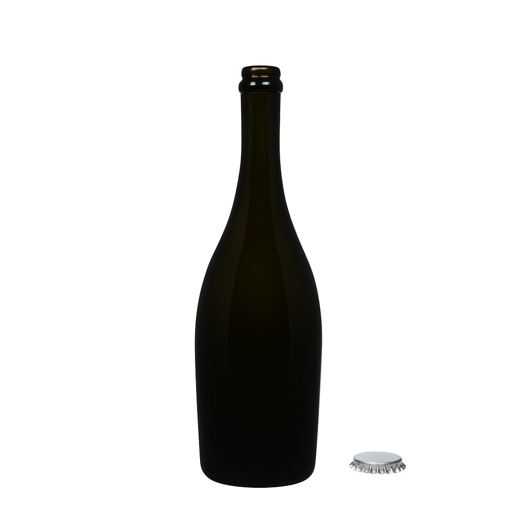 750 ml шишe шампањско 'Carmen', стакло, античнозелено, грло: капак за шише