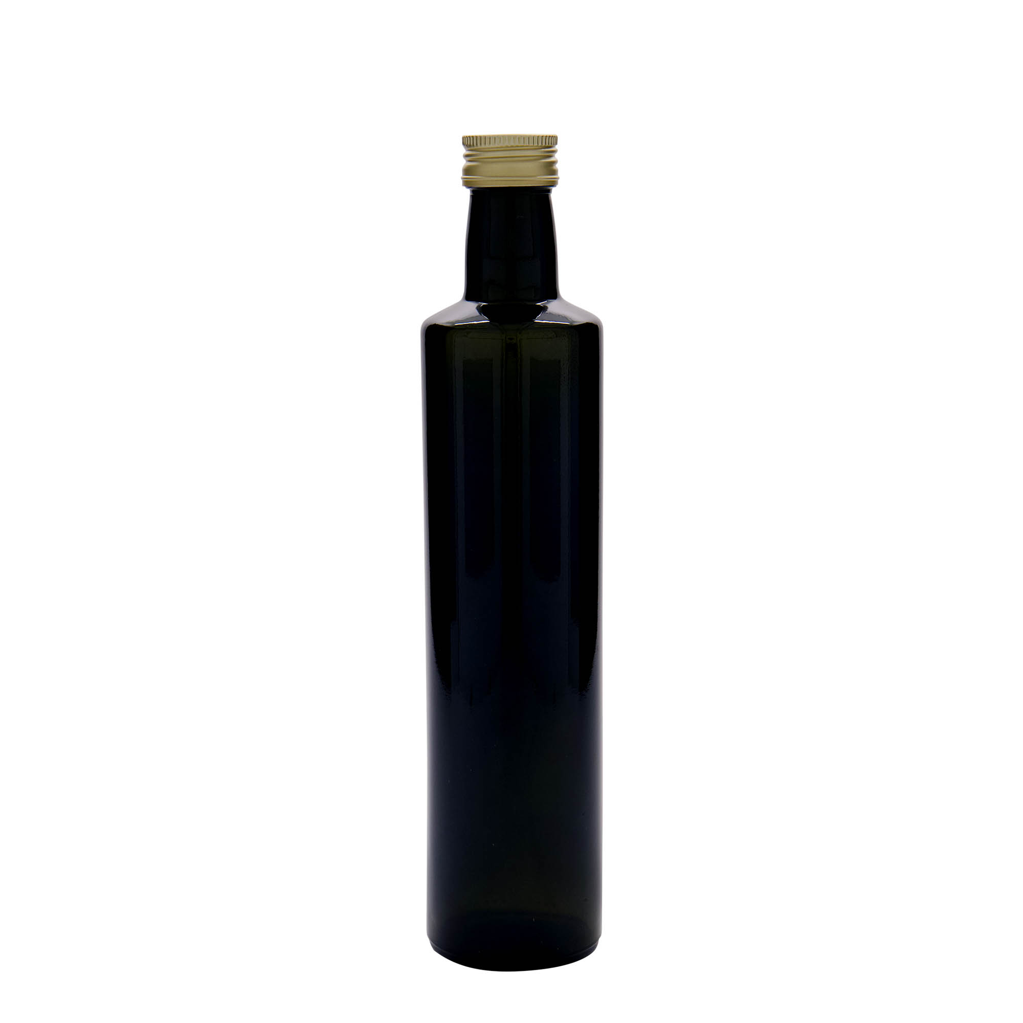 500 ml стаклена шише „Дорика“, античнозелена, отвор: PP 31,5