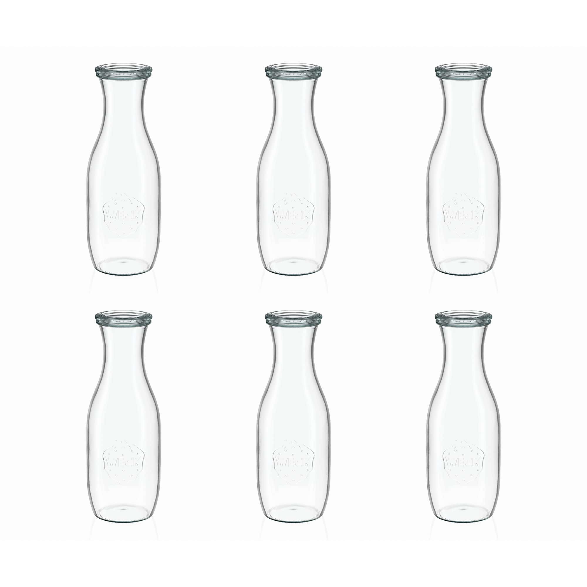 6x 1000 ml WECK-шише за сок со стаклен капак RR 60