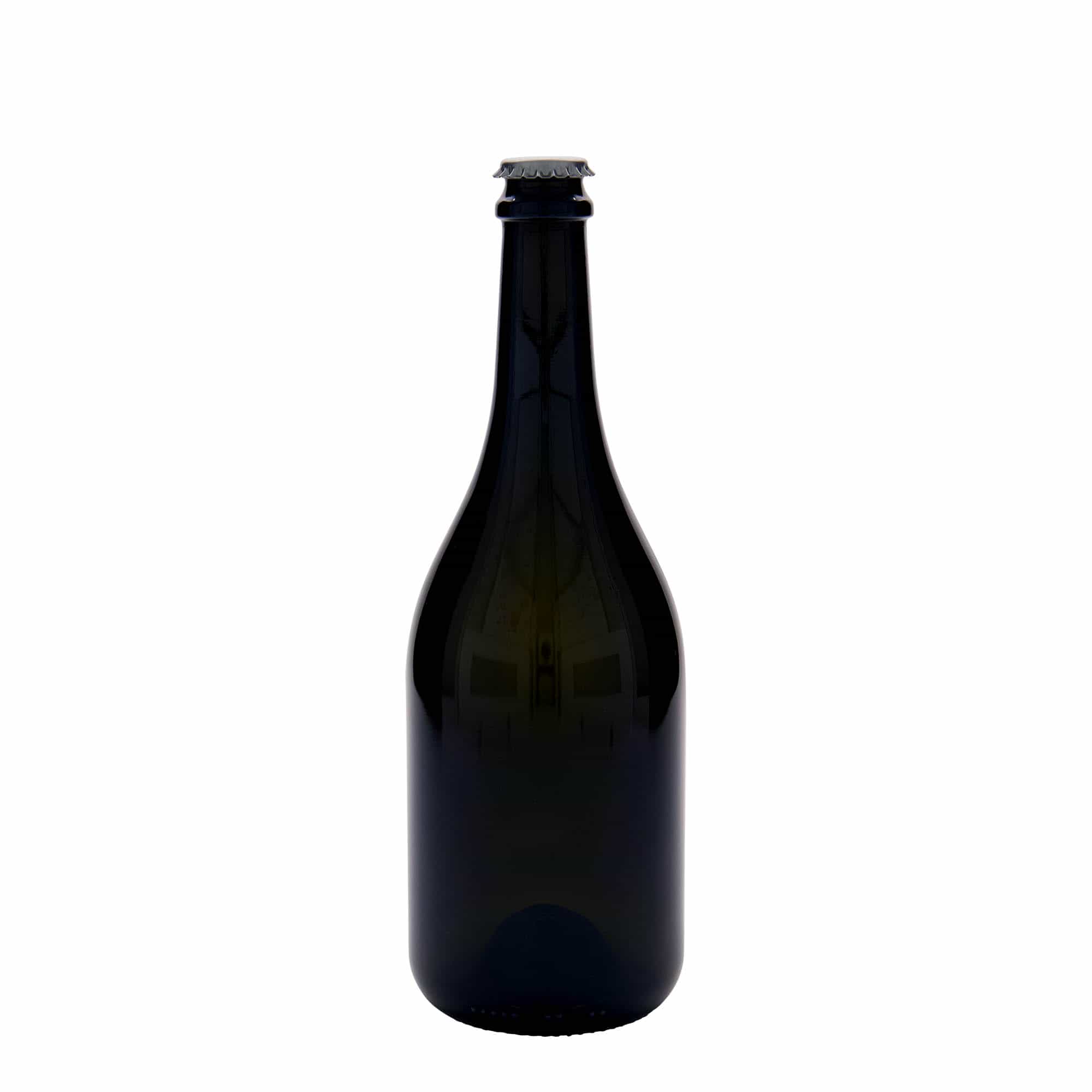 750 ml шишe за пиво „Horta“, стакло, античнозелена, отвор: капак за пиво