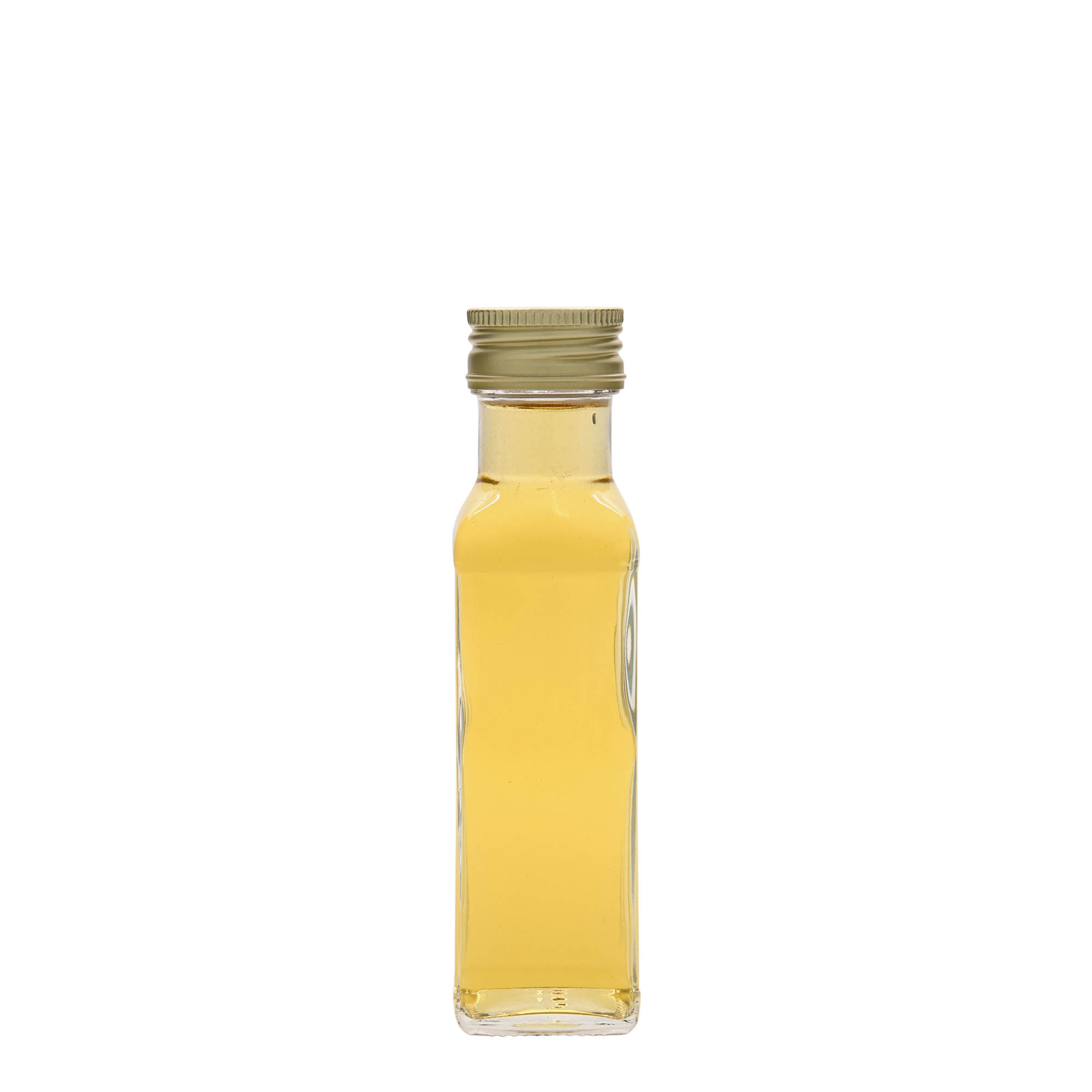 100 ml стаклена шише „Marasca“, квадратна, отворање: PP 31,5