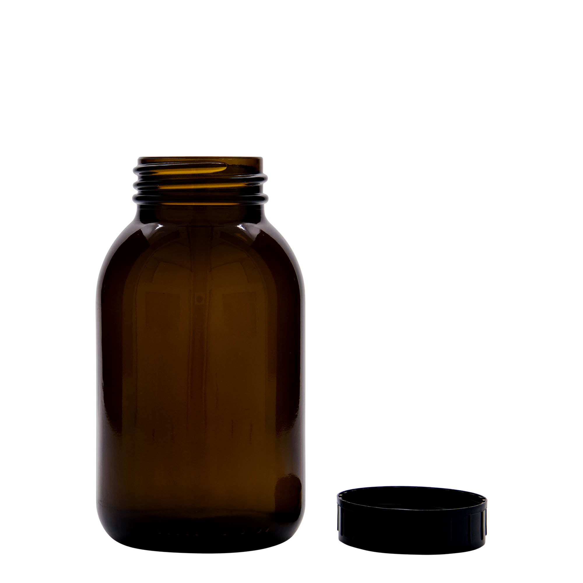 500 ml шише со широк врат, кафеава, отвор: DIN 55